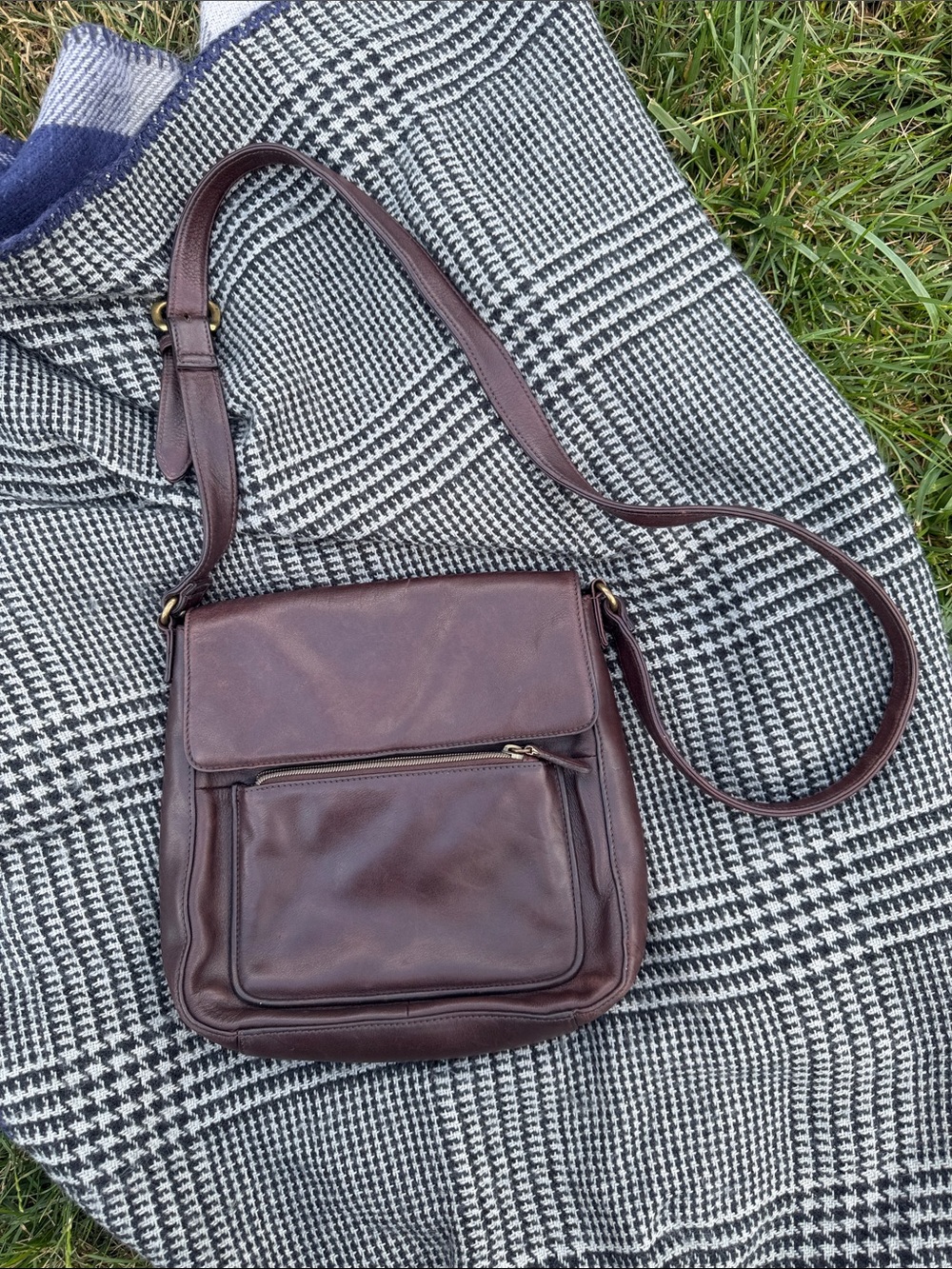 Fossil Brown Leather Crossbody Bag